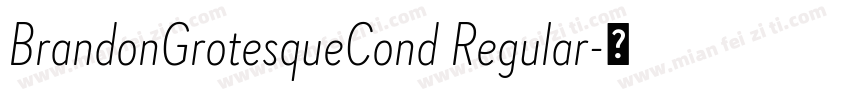 BrandonGrotesqueCond Regular字体转换